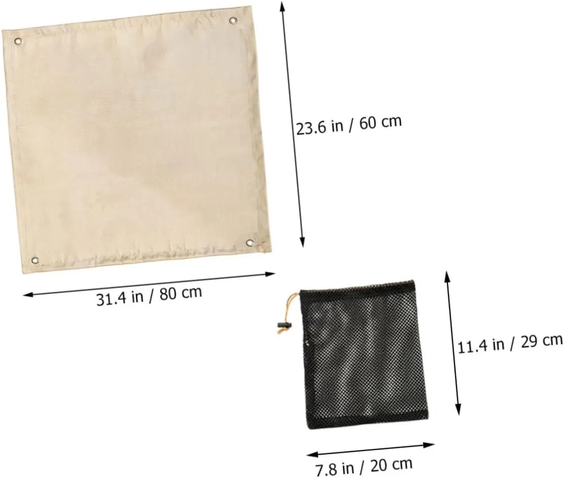 Toyvian 1 Set Fire Retardant Blanket Lightweight Flexible Fireproof Mat for Camping BBQ Grill and Home Use Emergency Survival Fire Insulation