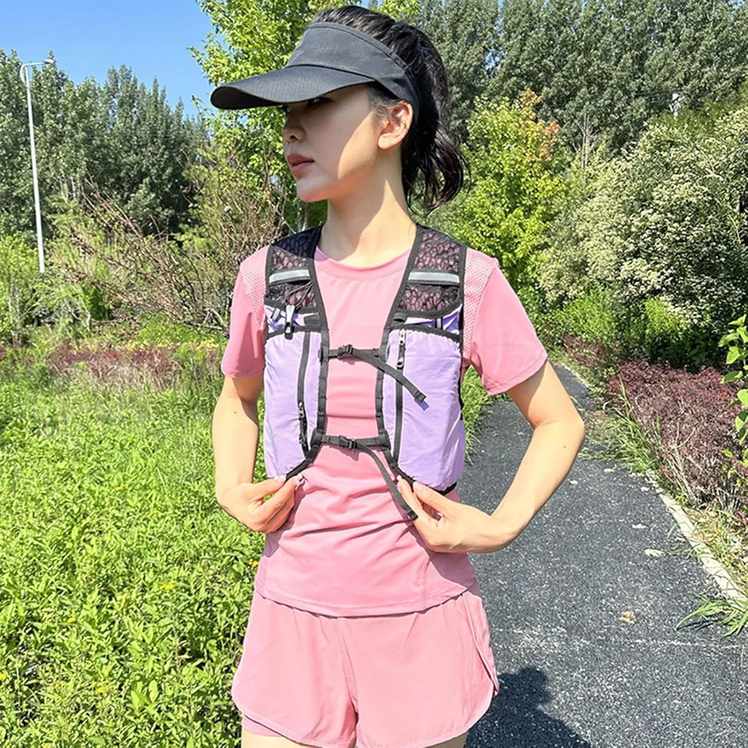 Trail Running Backpack - Leakproof Hydration Bladder Daypack | Lightweight Insulated Pack Vest for Men Women Running Hydration Pack Breathable for Hiking Trail Running