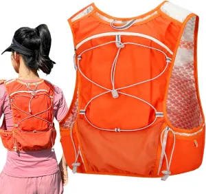 Trail Running Backpack,Water Bladder Bag Leakproof Hydration Bladder Daypack | Reflective Stripes Running Hydration Vest for Men Women Lightweight Insulated Pack