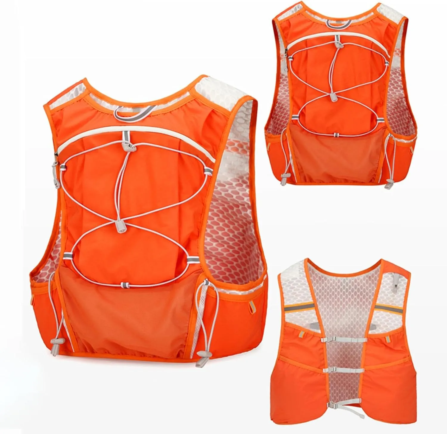 Trail Running Backpack,Water Bladder Bag Leakproof Hydration Bladder Daypack | Reflective Stripes Running Hydration Vest for Men Women Lightweight Insulated Pack