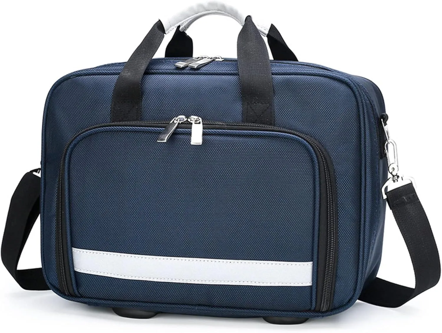 Trauma Bag Empty Professional First Responder Bag with Multiple Pockets Trauma Bag Empty Home Ideal for Car Camping and Hiking(Navy Blue)