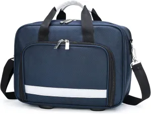 Trauma Bag Empty Professional First Responder Bag with Multiple Pockets Trauma Bag Empty Home Ideal for Car Camping and Hiking(Navy Blue)