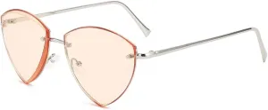 Triangular Frameless Metal Sunglasses Street Concave Sunglasses Uv-proof Fashionable Men and Women.