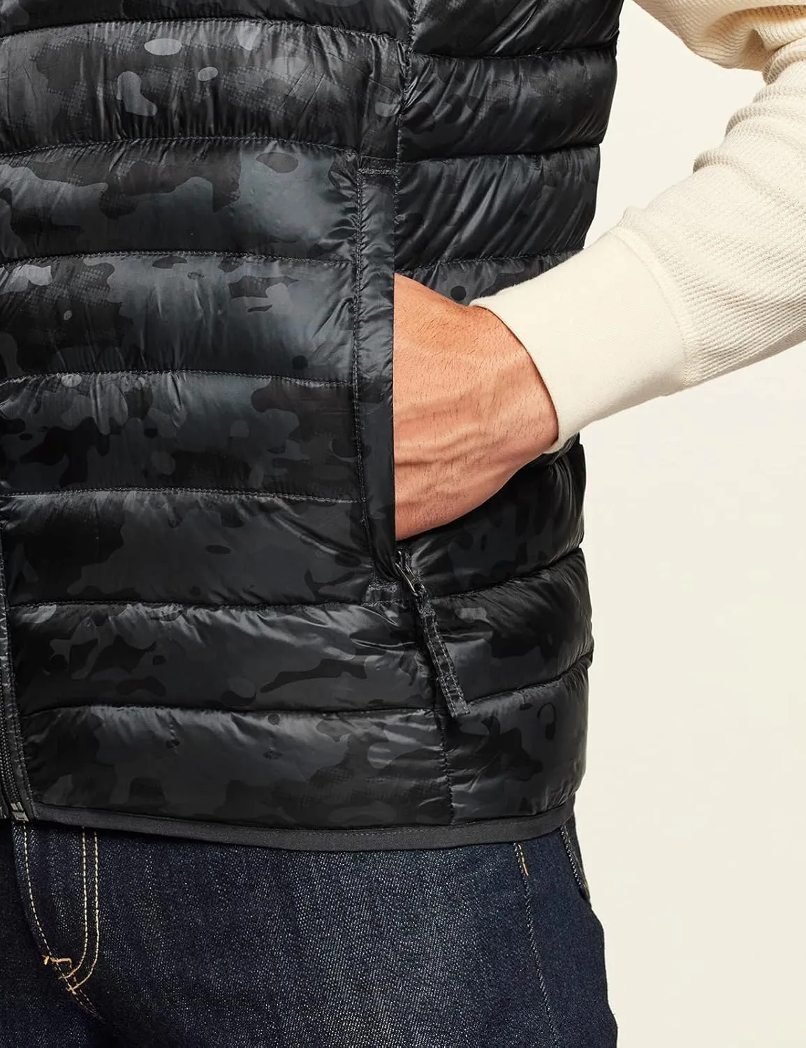 TSLA Men's Lightweight Packable Accent Puffer Vest, Water-Resistant Winter Outdoor Vests