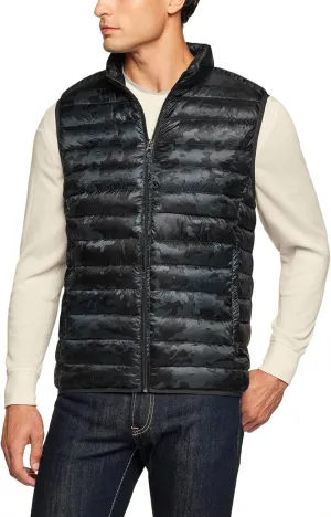 TSLA Men's Lightweight Packable Accent Puffer Vest, Water-Resistant Winter Outdoor Vests