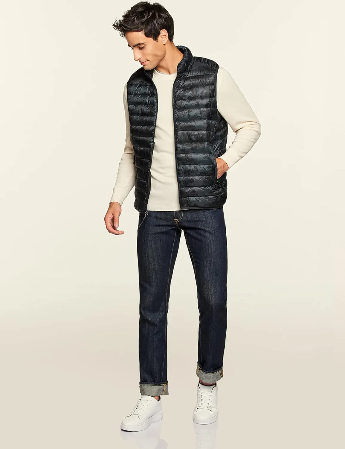 TSLA Men's Lightweight Packable Accent Puffer Vest, Water-Resistant Winter Outdoor Vests