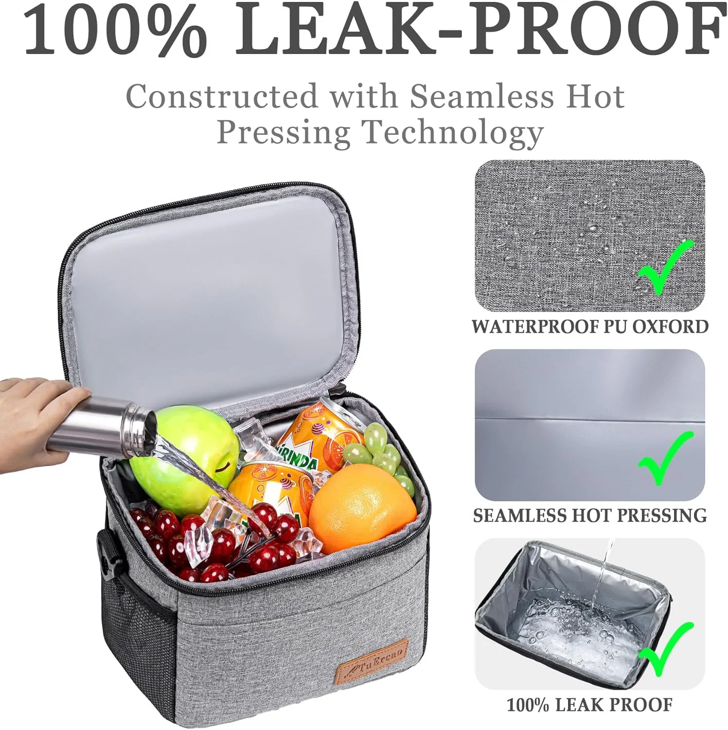 TuErcao 6 Can Mini Soft Cooler Bag for Beach Camping Travel Picnic Road Trip Leakproof Small Ice Chest, Insulated Cooler Lunch Box for Men Work