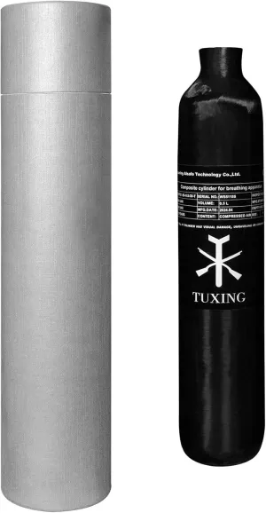 TUXING 4500Psi Pcp Air Tank 0.5L 31Cu in 500cc Carbon Fiber HPA Tank,Gas Cylinder,Paintball Hunting for PCP Air Rifle Gun Daystate and FX Thread M18 * 1.5
