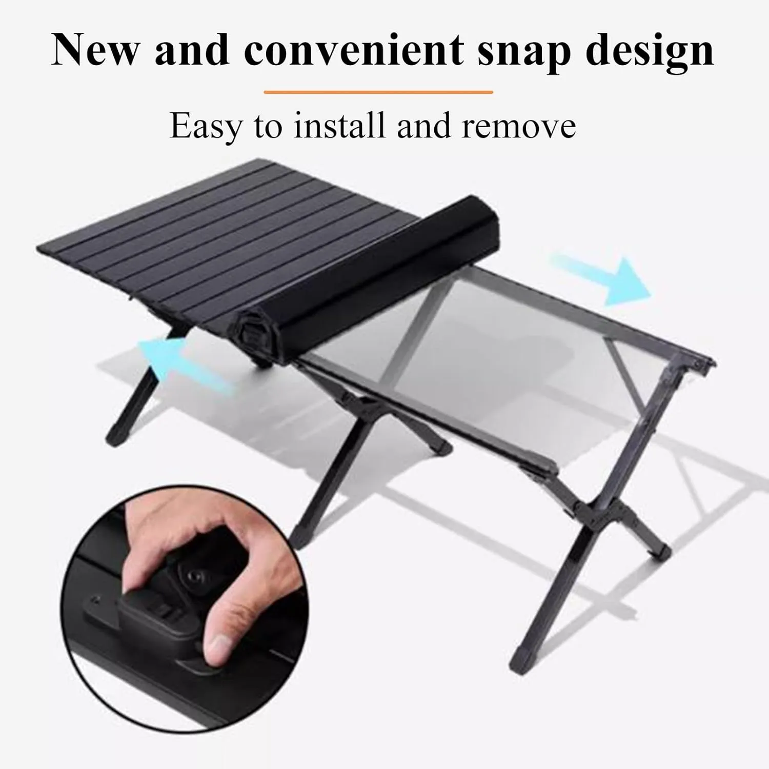 Ultra-Light Camping Table Folding Camping Picnic Table Compact Frame Camping Table Roll Up Table Top with Carry Bag for Camp