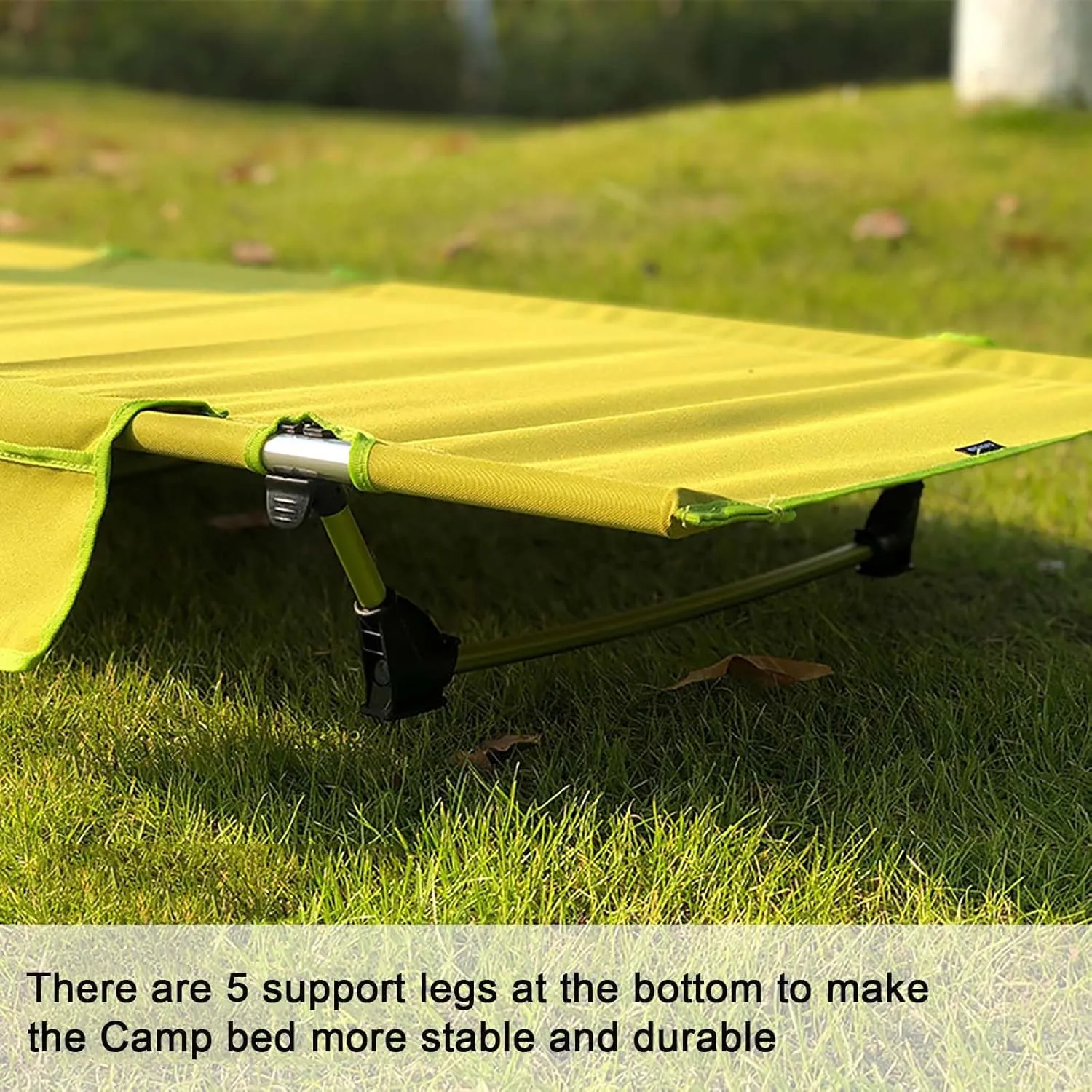 Ultralight Folding Camping Cot for Adults, Portable Sleeping Bed with Carry Bag,Compact for Outdoor Travel,Hiking,Mountaineering,Lightweight Backpacking,Easy Set-Up (Yellow)