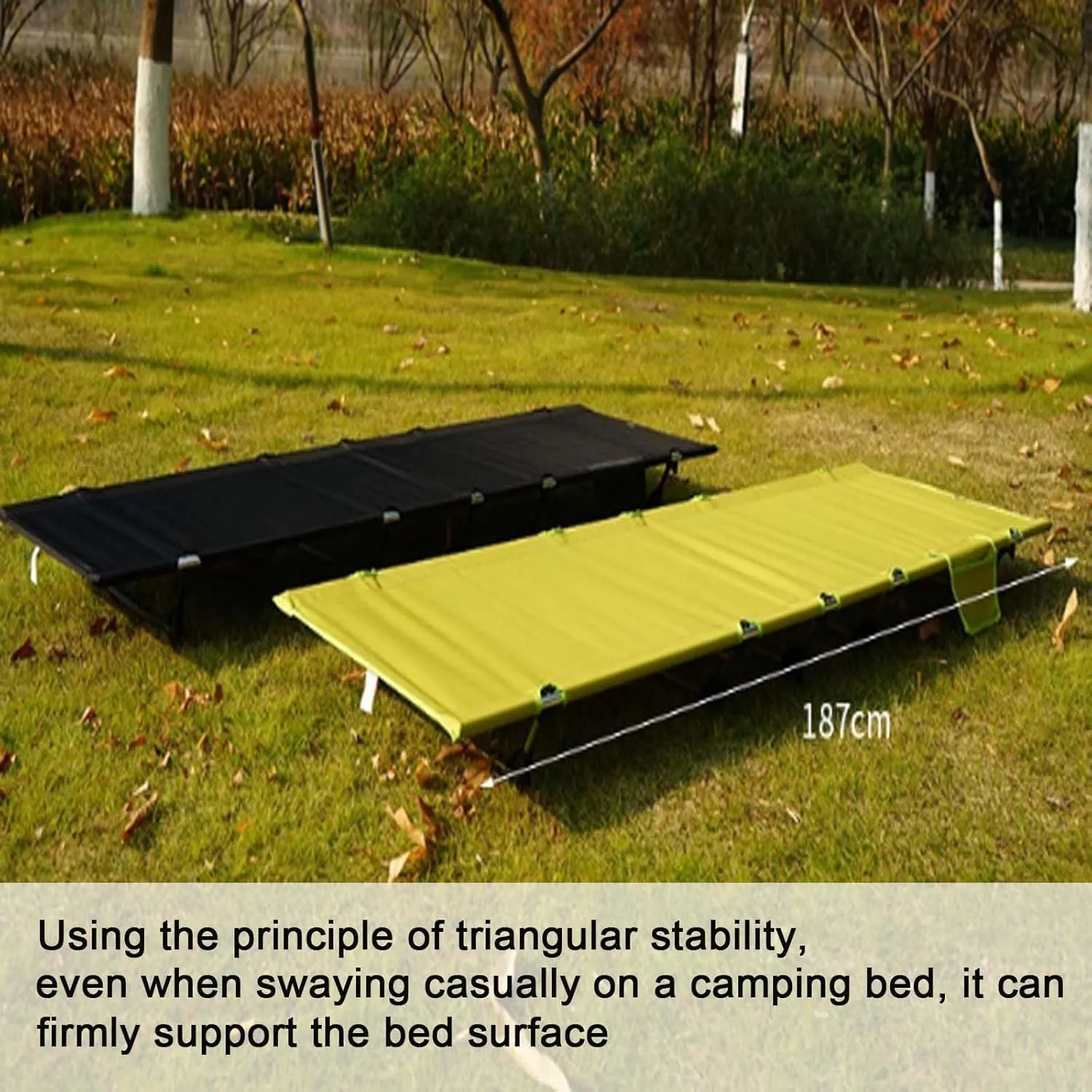 Ultralight Folding Camping Cot for Adults, Portable Sleeping Bed with Carry Bag,Compact for Outdoor Travel,Hiking,Mountaineering,Lightweight Backpacking,Easy Set-Up (Yellow)