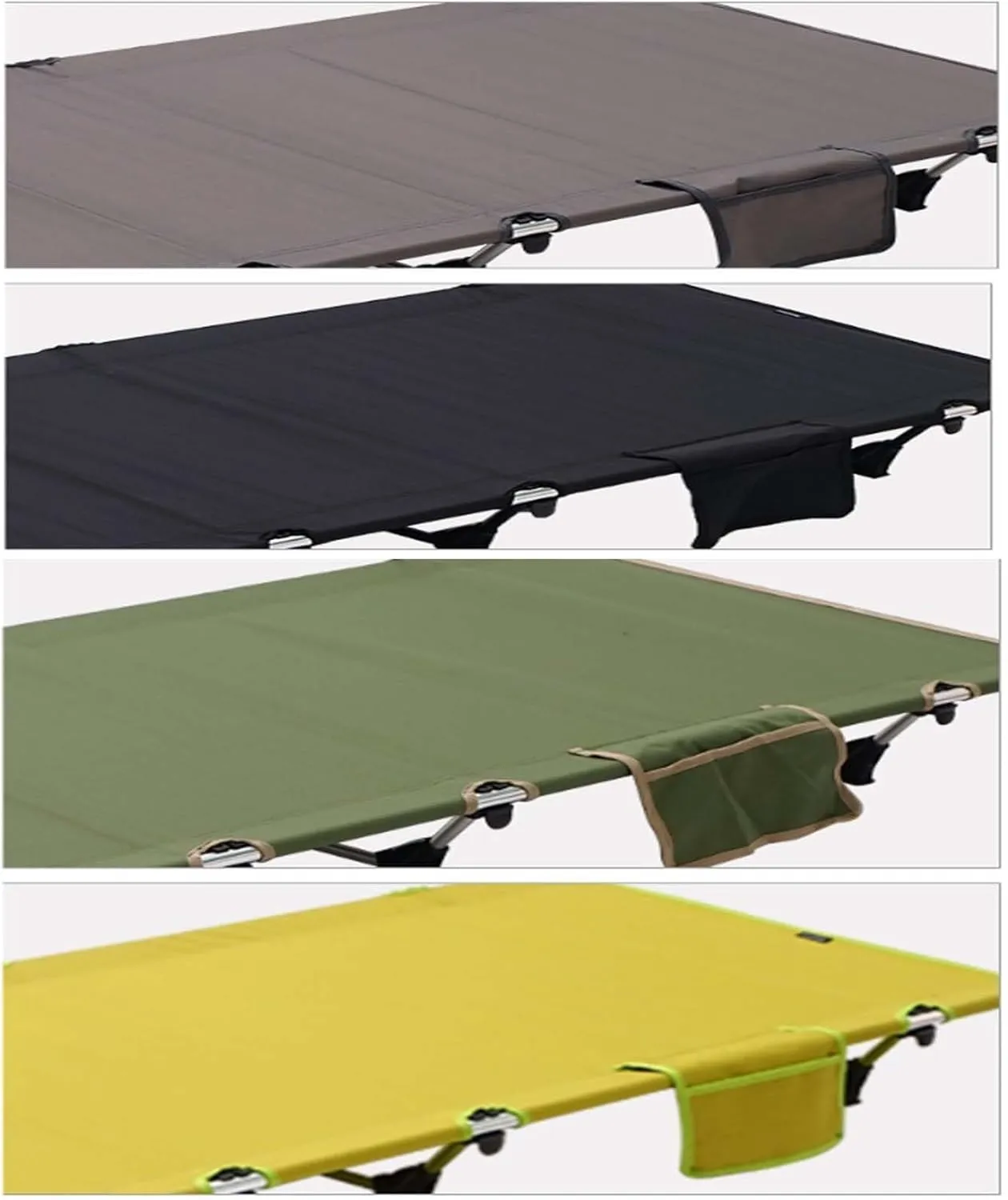 Ultralight Folding Camping Cot for Adults, Portable Sleeping Bed with Carry Bag,Compact for Outdoor Travel,Hiking,Mountaineering,Lightweight Backpacking,Easy Set-Up (Yellow)