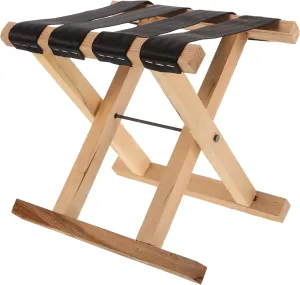 Ultralight Portable Folding Stool Padded Camping Chair for Outdoor Foldable Outdoor Stool Sturdy Wood Bracket