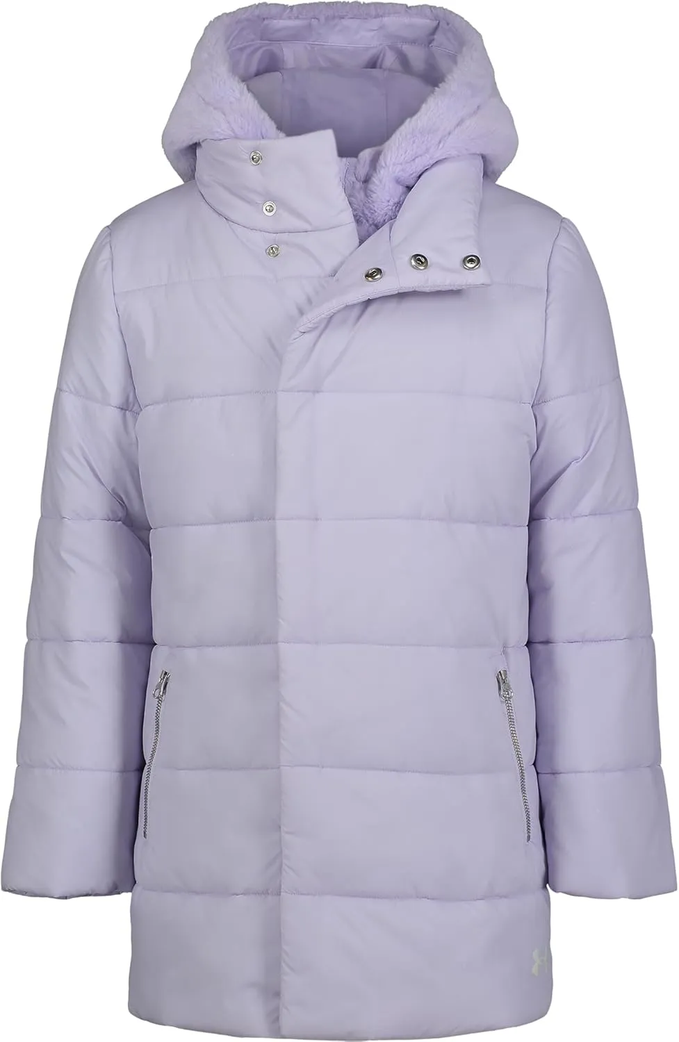 Under Armour Girls' Quilted Puffer Jacket, Front Pockets & Hooded Back, Mid-Weight & Water Repellent