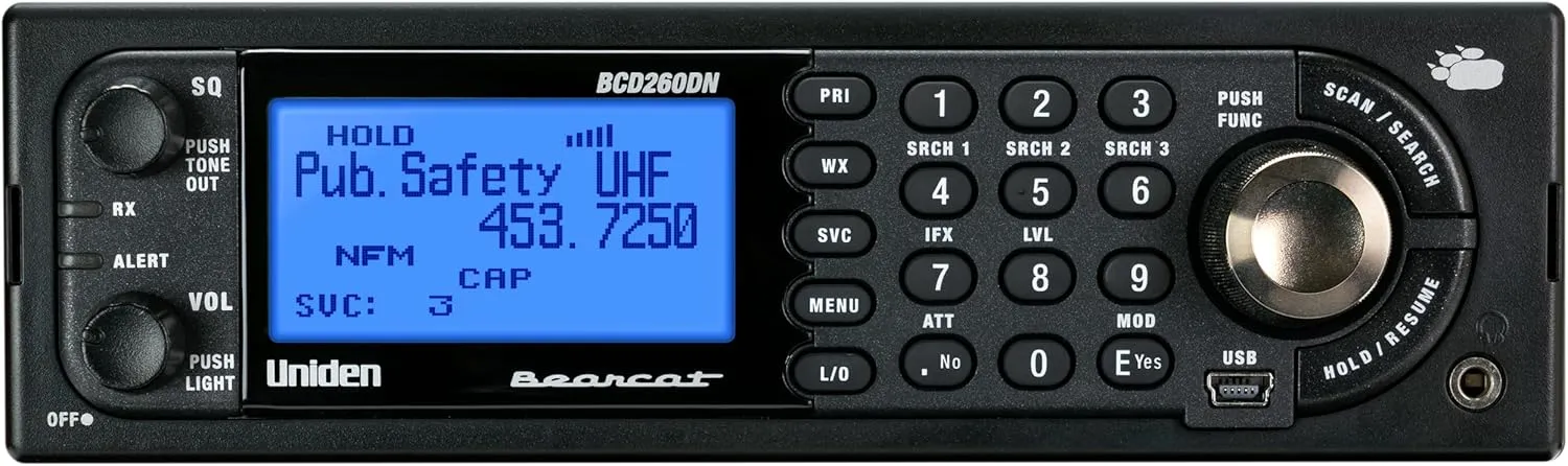 Uniden Bearcat BCD260DN Base/Mobile Digital Scanner, Performance Features, Band Scope Rapid System/Channel Number Tagging, Narrowband Reception, Search Features to Detect Signals Faster Than Ever