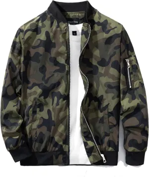 URBANFIND Men's Slim Fit Lightweight Sportswear Jacket Casual Bomber Jacket