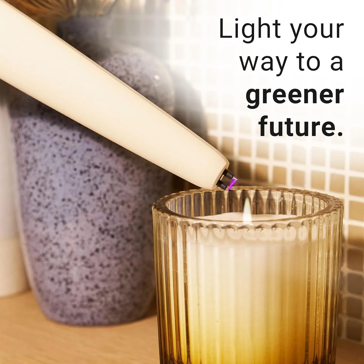 USB Lighter Co. MOTLI Electric Arc Windproof Flameless USB Rechargeable Lighter with Flashlight & Safety Lock for Candle Camping BBQ Grill Gift Outdoors (Mauve)