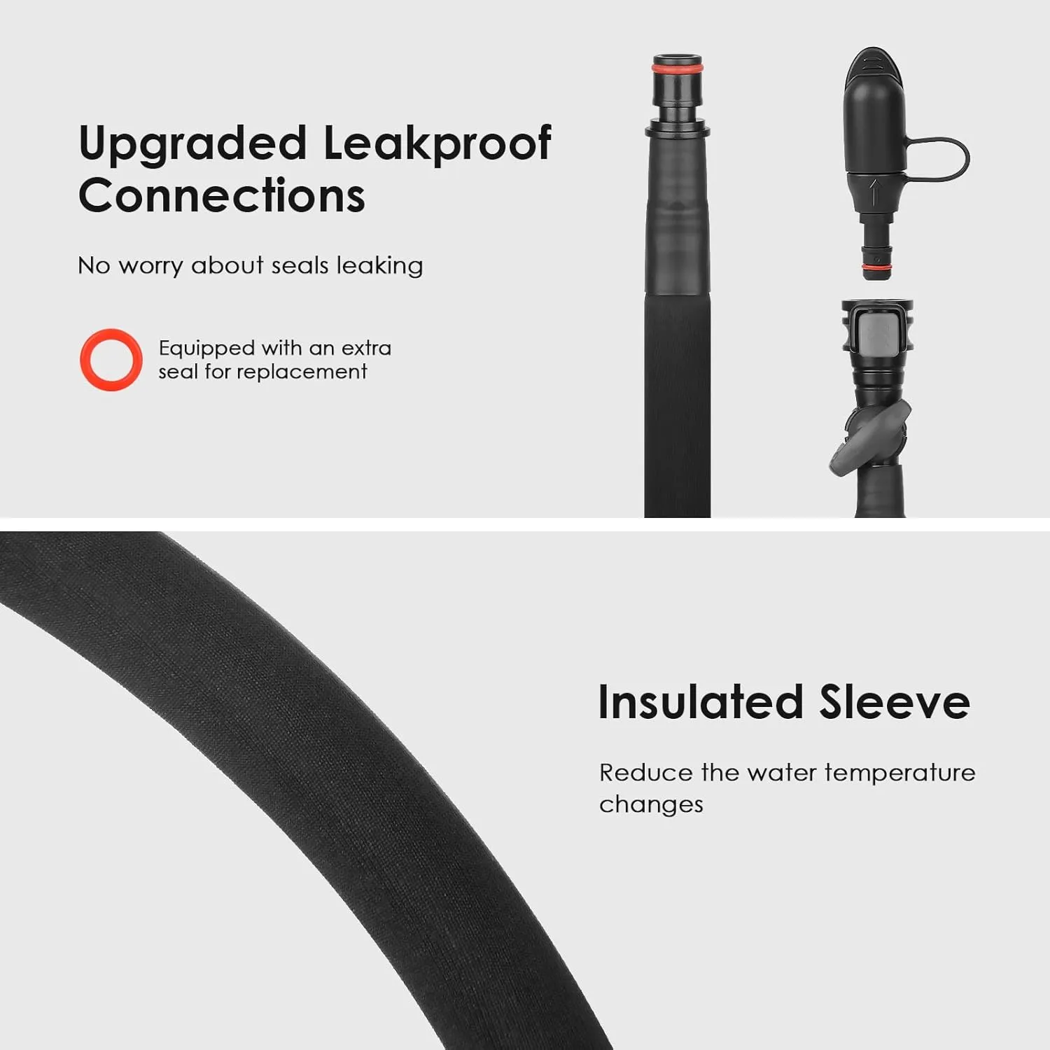 UTOBEST Water Bladder,Hydration Bladder 2L 3L,TPU BPA Free Leak-Proof Water Bladder for Hiking Backpack,Water Reservoir Wide Opening for Running Hiking Cycling Camping White