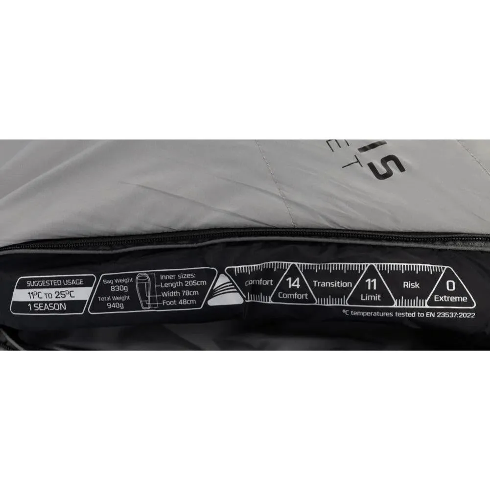 Vango Mantis Planet 50 Travel Sleeping Bag (Grey Flannel)
