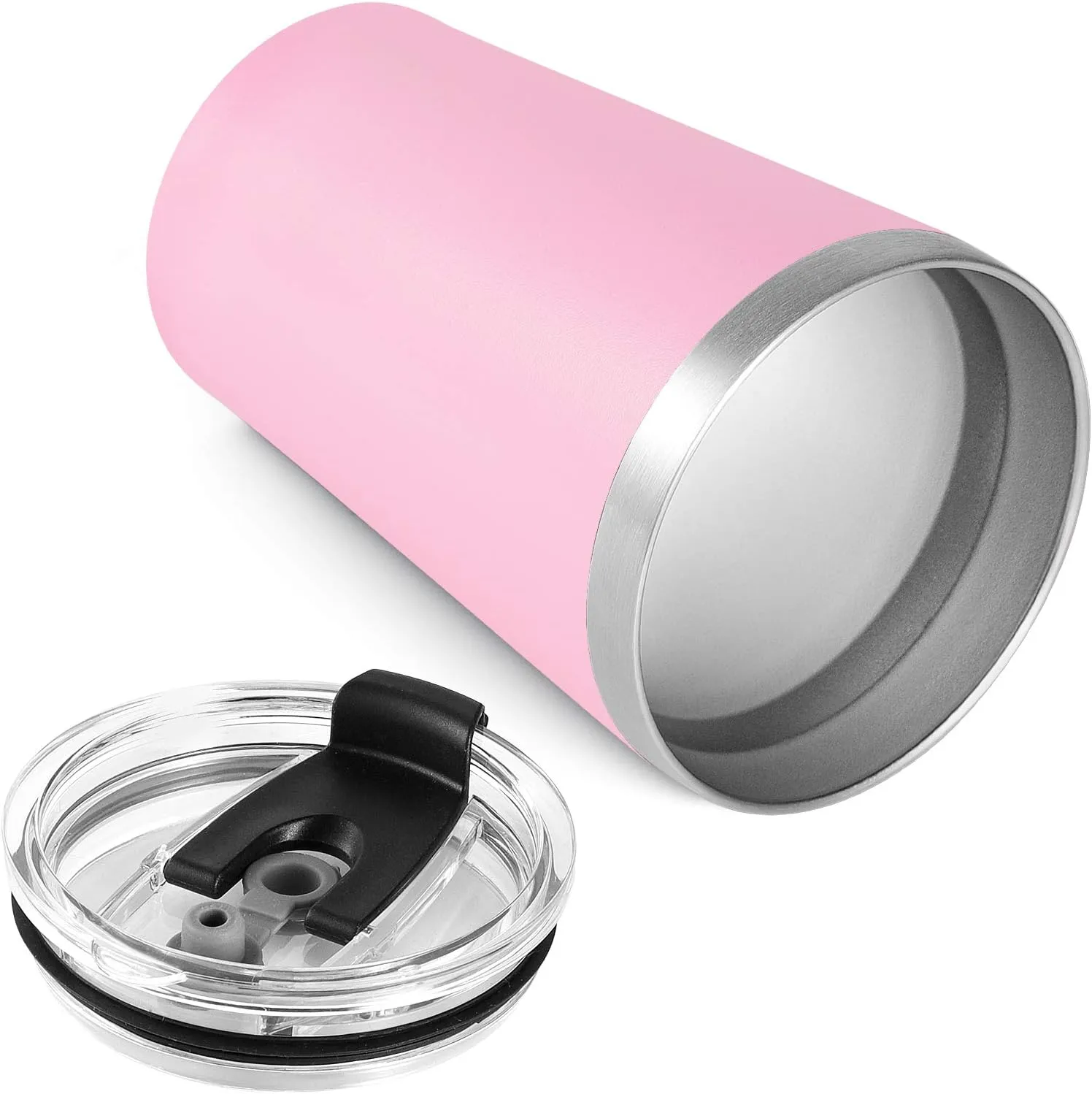 VEGOND 12oz Tumbler Stainless Steel Tumbler bulk Vacuum Insulated Double Wall Travel Tumbler with Lid and Straw Reusable Tumbler, Pink 12 Pack