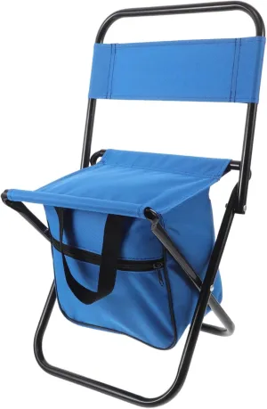 VICASKY Lightweight Portable Folding Camping Chair with Backrest Compact Design for Hiking Fishing Beach and Picnics Convenient Outdoor Stool with Storage Pocket for Easy Carrying