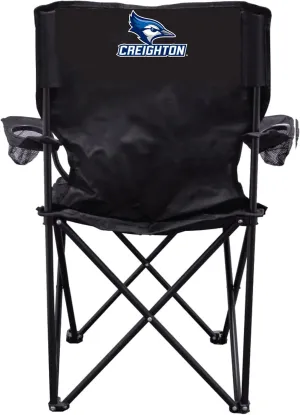 VictoryStore Outdoor Camping Chair - Creighton University Black Folding Camping Chair with Carry B