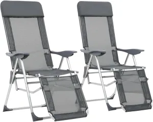 vidaXL Camping Chair Camping Chairs Folding Camping Chair with Footrest