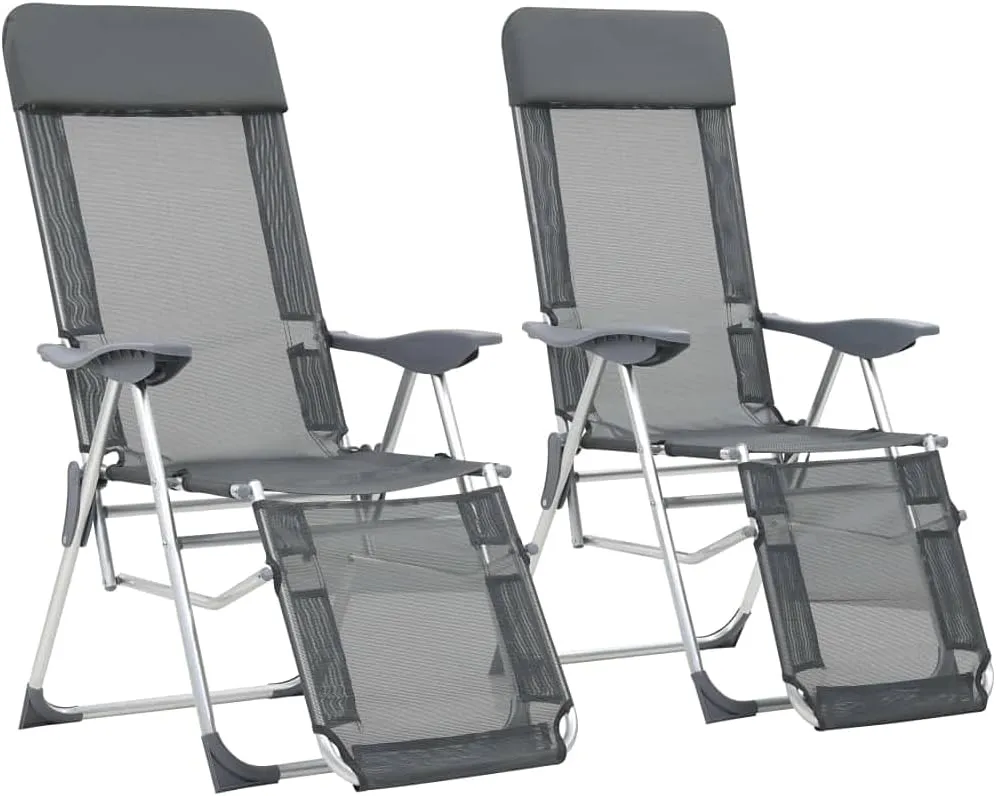 vidaXL Camping Chair Camping Chairs Folding Camping Chair with Footrest