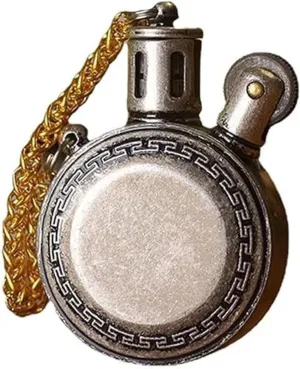 Vintage Grindstone Kerosene Lighter - Solid Brass Construction with Stormproof Soft Flame & Flint Wheel Ignition, Heirloom-Quality Pocket Torch for Pipe Smokers(#1)