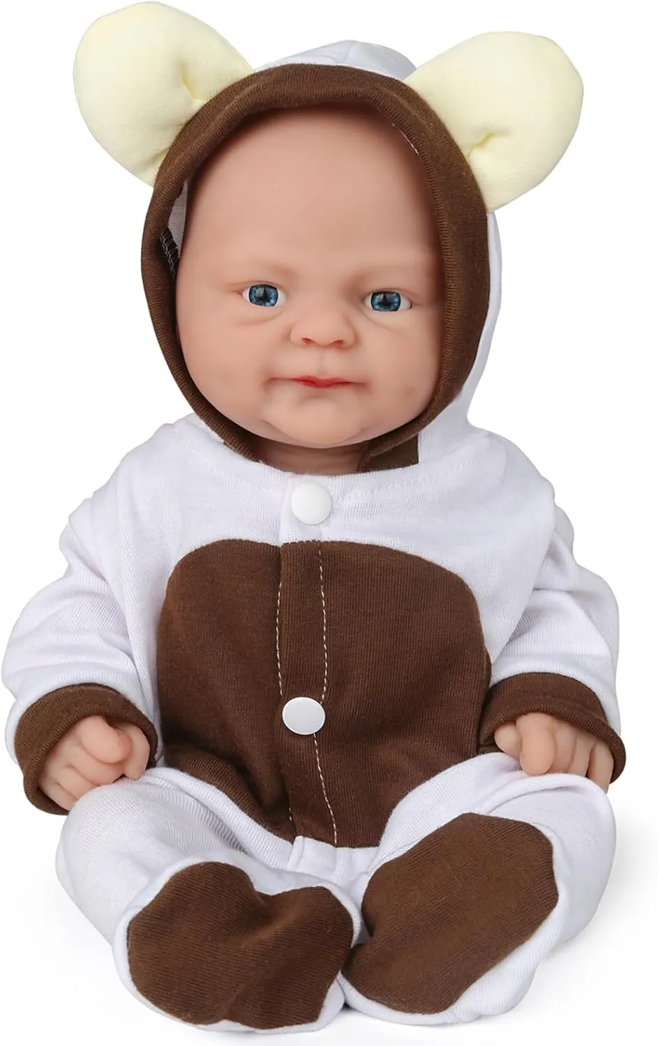 Vollence 18 inch Full Silicone Reborn Baby Doll Lifelike Babies Realistic Newborn Soft Waterproof Body Stress Relief Toys - Girl