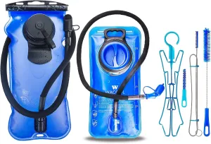 WACOOL 3 Liter and 2 Liter BPA Free Hydration Pack Bladder with Cleaning Kit Leak-Proof Water Reservoir (3L Blue)