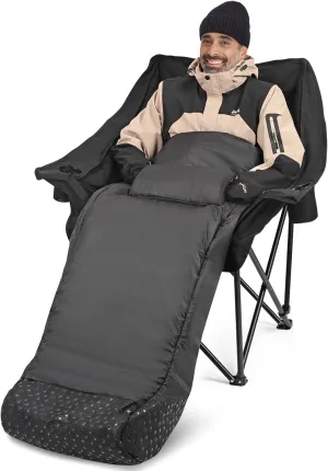 Warm-U-FEET Oversized Fully Padded Camping Chair with Foot Pocket, Insert Hand Warmer for A DIY Heated Chair, Heavy Duty Comfort Sports Chair, for Adults, Winter, Ice Fishing, Hunting, RV, 400 LBS