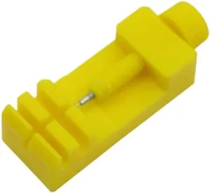 Watch Link Removal Kit Watch Band Link Adjust Slit Strap Bracelet Chain Pin Remover Adjuster Repair Tool KitAdjustable Size Watch Back Removal Tool (Yellow)