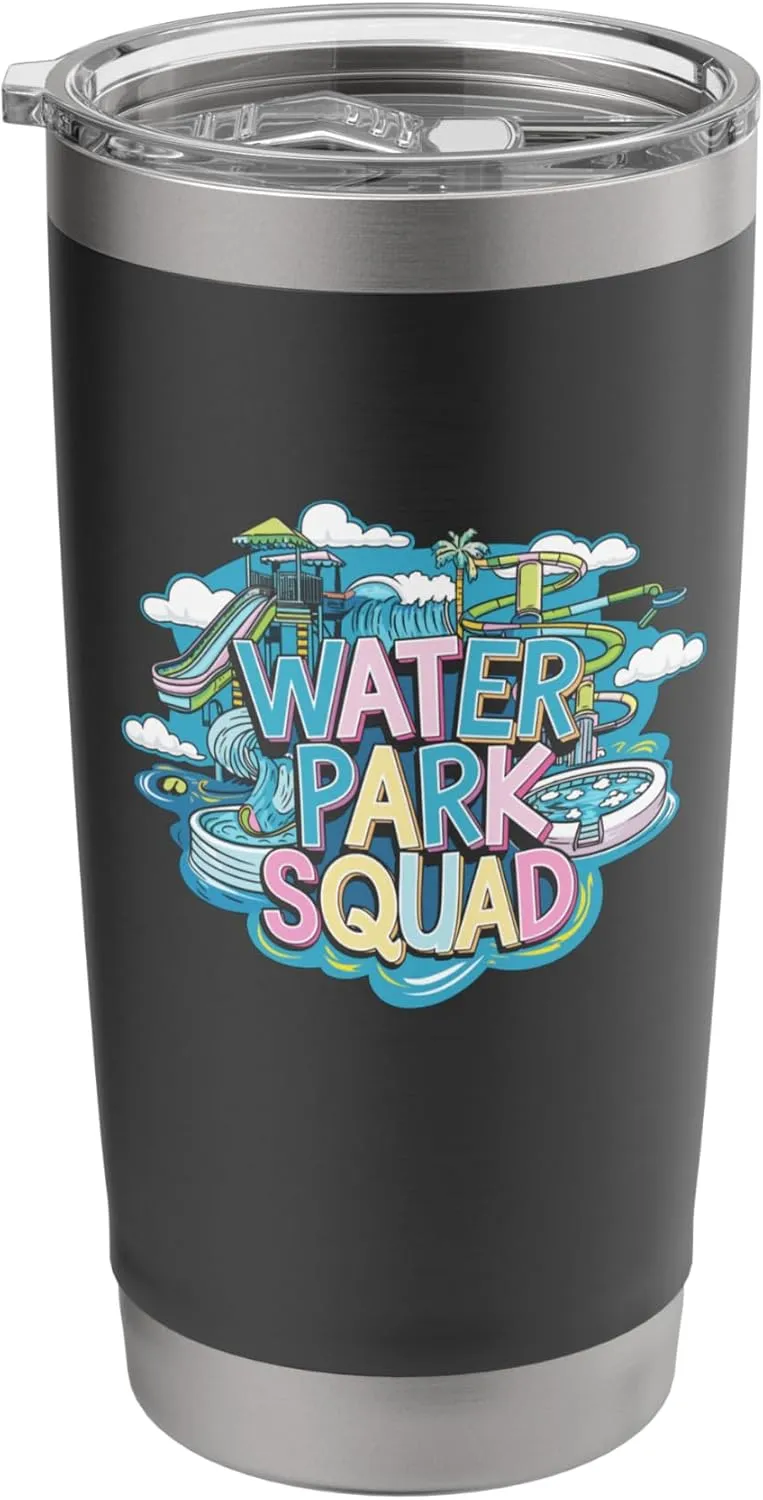Water Park Squad, Water Park Amusement Team Crew Stainless Steel Insulated Tumbler