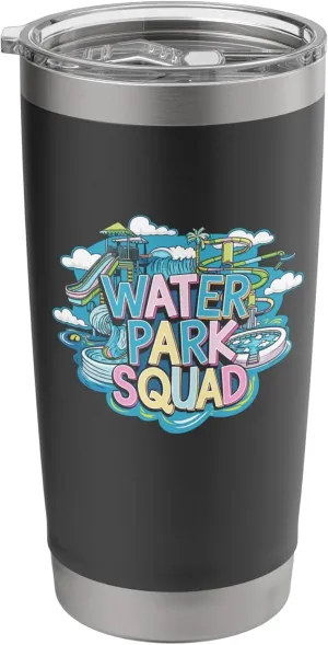 Water Park Squad, Water Park Amusement Team Crew Stainless Steel Insulated Tumbler