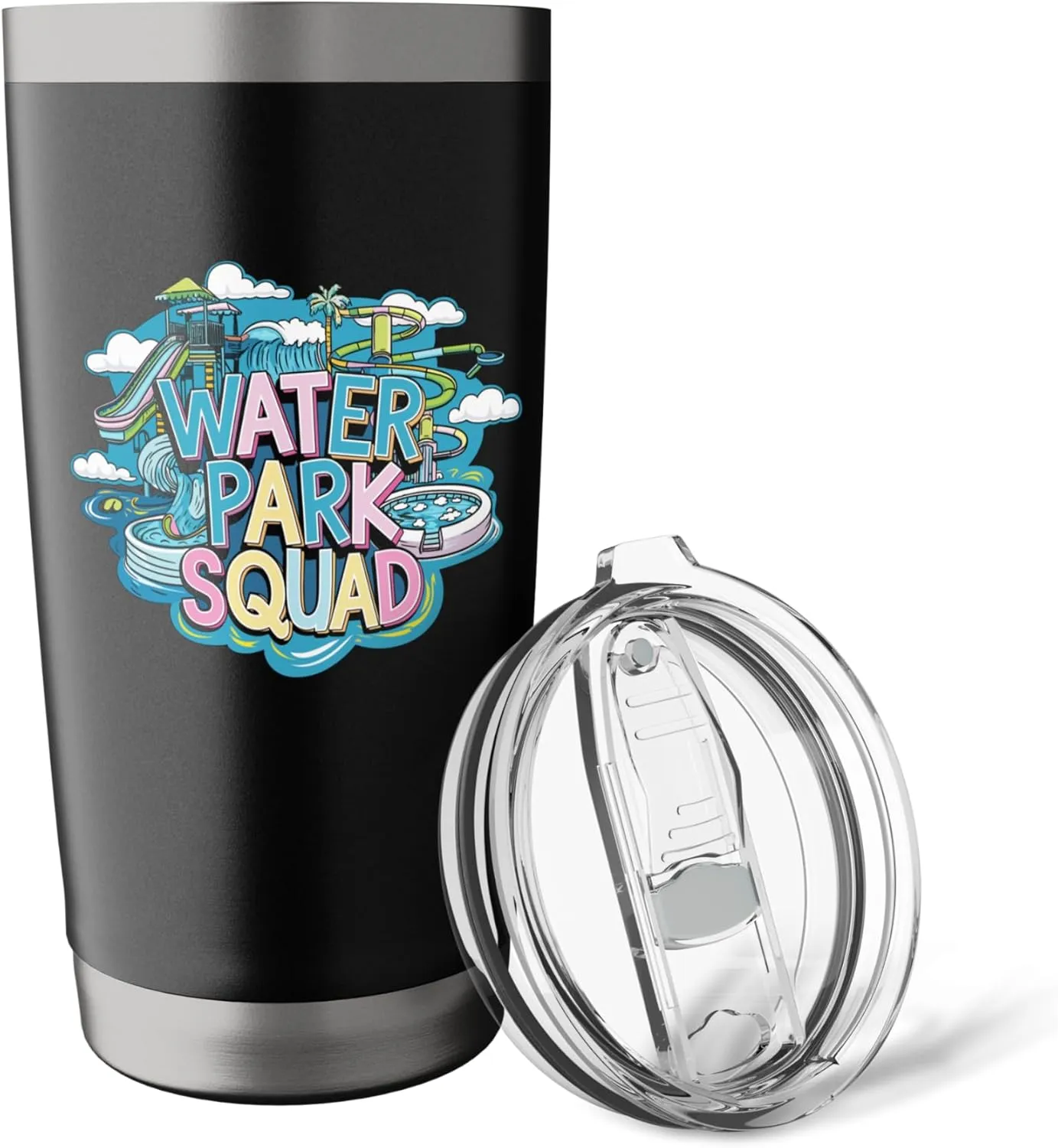 Water Park Squad, Water Park Amusement Team Crew Stainless Steel Insulated Tumbler