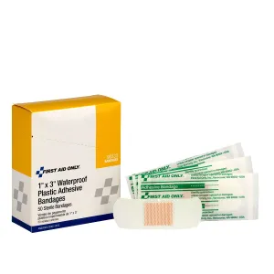 Waterproof Bandages, 3" x 1" , Box of 50