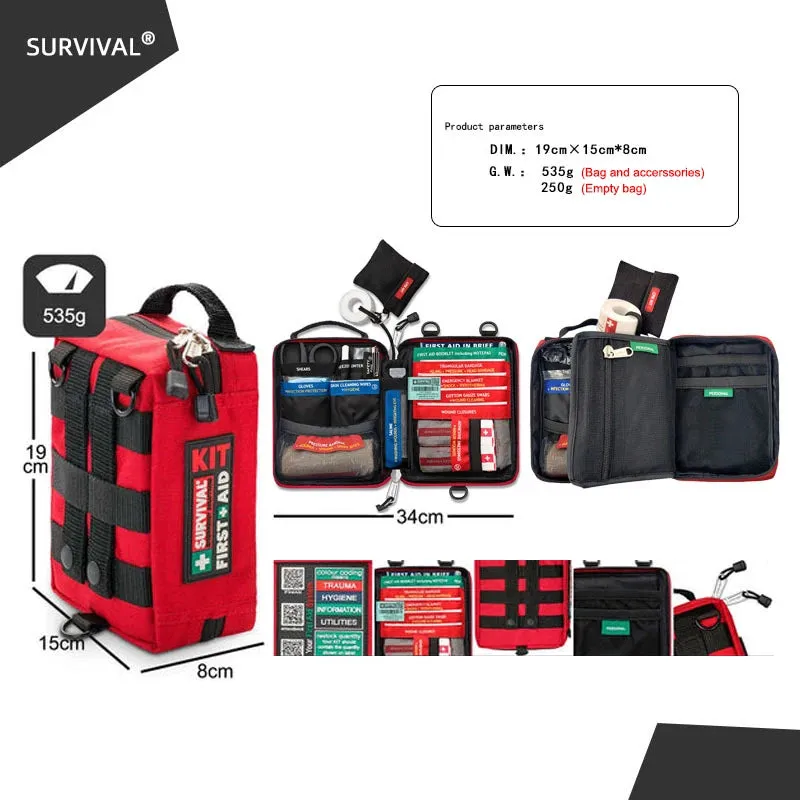 Waterproof First Aid Kit – Portable Emergency Medical Bag.