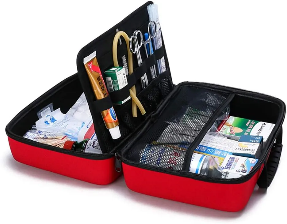 Waterproof Oxford Cloth First Aid Kit Portable First Aid Kit Box High Capacity Drug Packing for Home, Workplace, Car, Travel, Outdoor