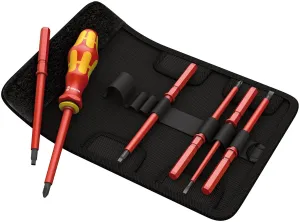 Wera - 5003473001 KK VDE 60i/68i/7 Insulated Interchangeable BladePouch Set (SL/PH/SQ), 7 Piece