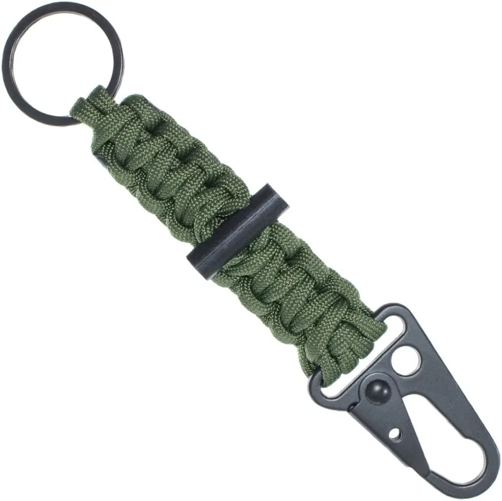 West Coast Paracord - Survival EDC Keychain - Survival Keychain with Carabiner and Fire Starter for Outdoors