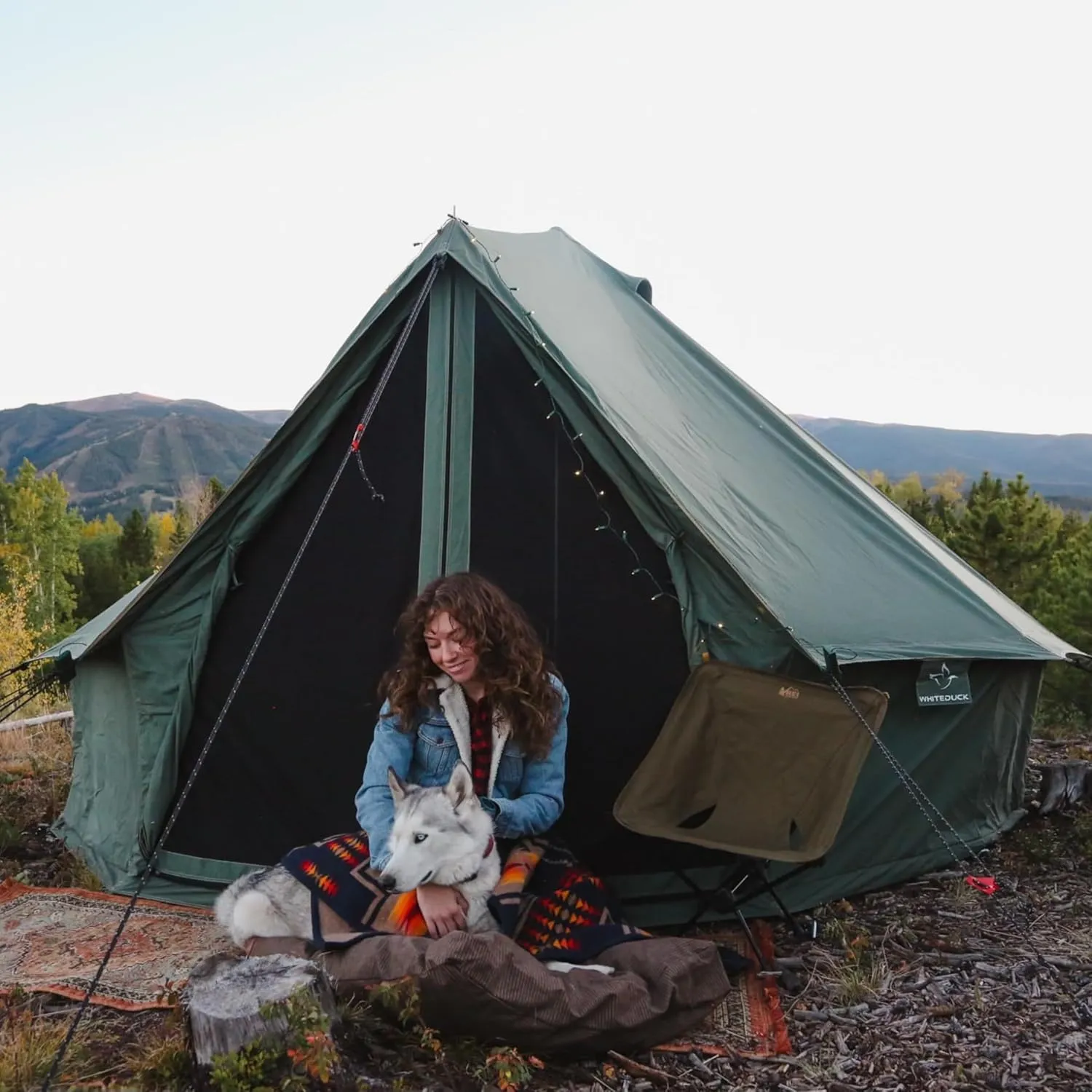 WHITEDUCK Regatta Canvas Bell Tent - w/StoveJack, Waterproof, 4 Season Luxury Camping and Glamping Yurt Tent Outdoor