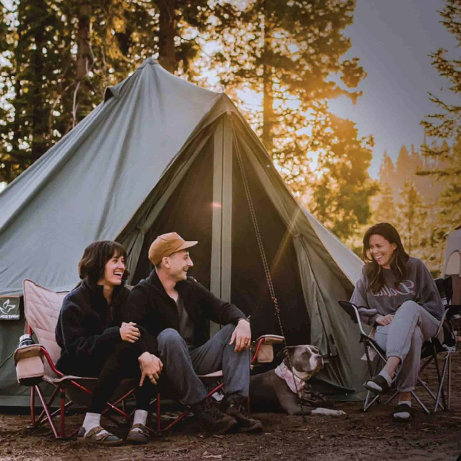WHITEDUCK Regatta Canvas Bell Tent - w/StoveJack, Waterproof, 4 Season Luxury Camping and Glamping Yurt Tent Outdoor