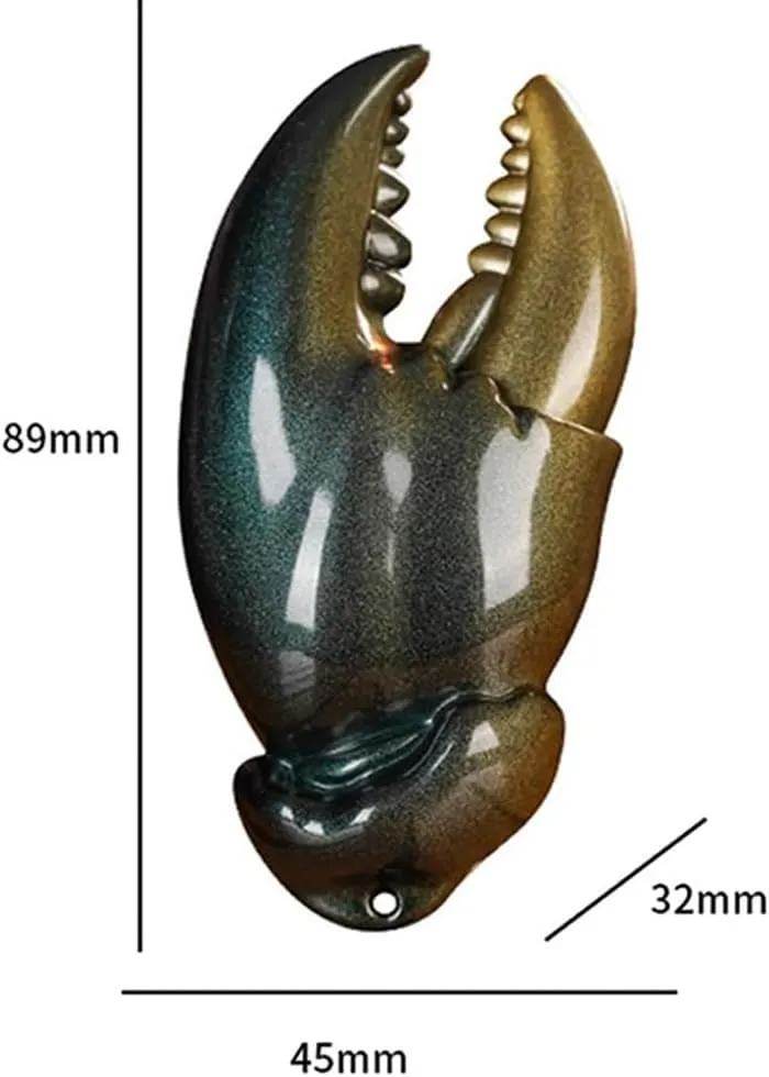 Windproof Butane Lighter, Unique and Creative Crab Claw Design Decorative Adjustable Lighter, Suitable for Candles, Cigars, Outdoor Products, Smoking Gifts(Gold)