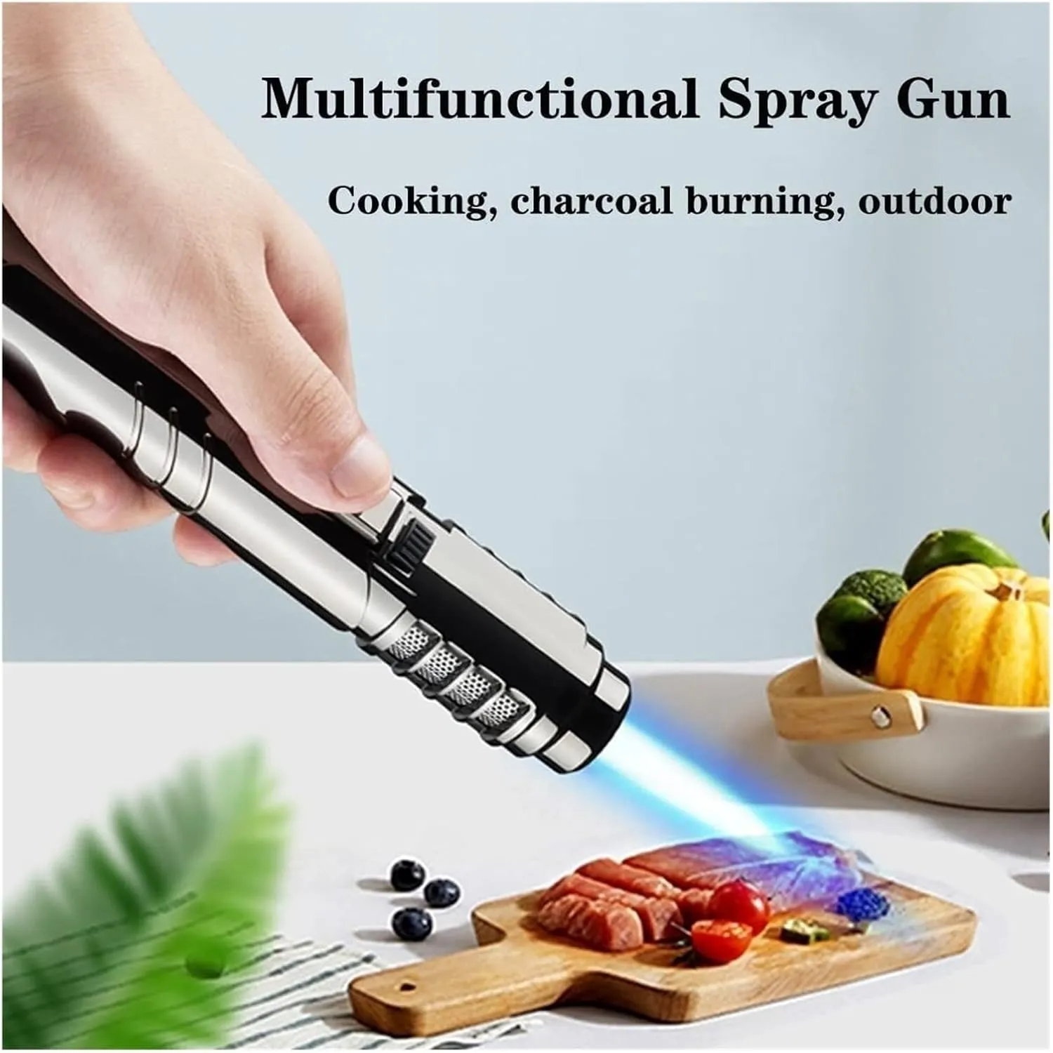 Windproof Jet Flame Lighter, Portable Lighter, Metal Butane Torch Lighter, Rechargeable Butane Gas Lighter(Red)