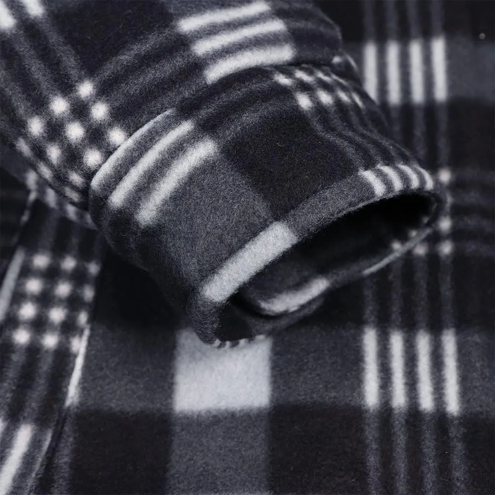 Winter Heavy Warm Sherpa Lined Fleece Plaid Flannel Jacket Men Plus Size S-5XL Big&Tall Mens Coat