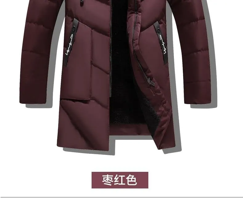 Winter Puffer Jacket for Men with Fur Hood Thicken Winter Warm Padded Jacket Insulated and Water Repellent Coat