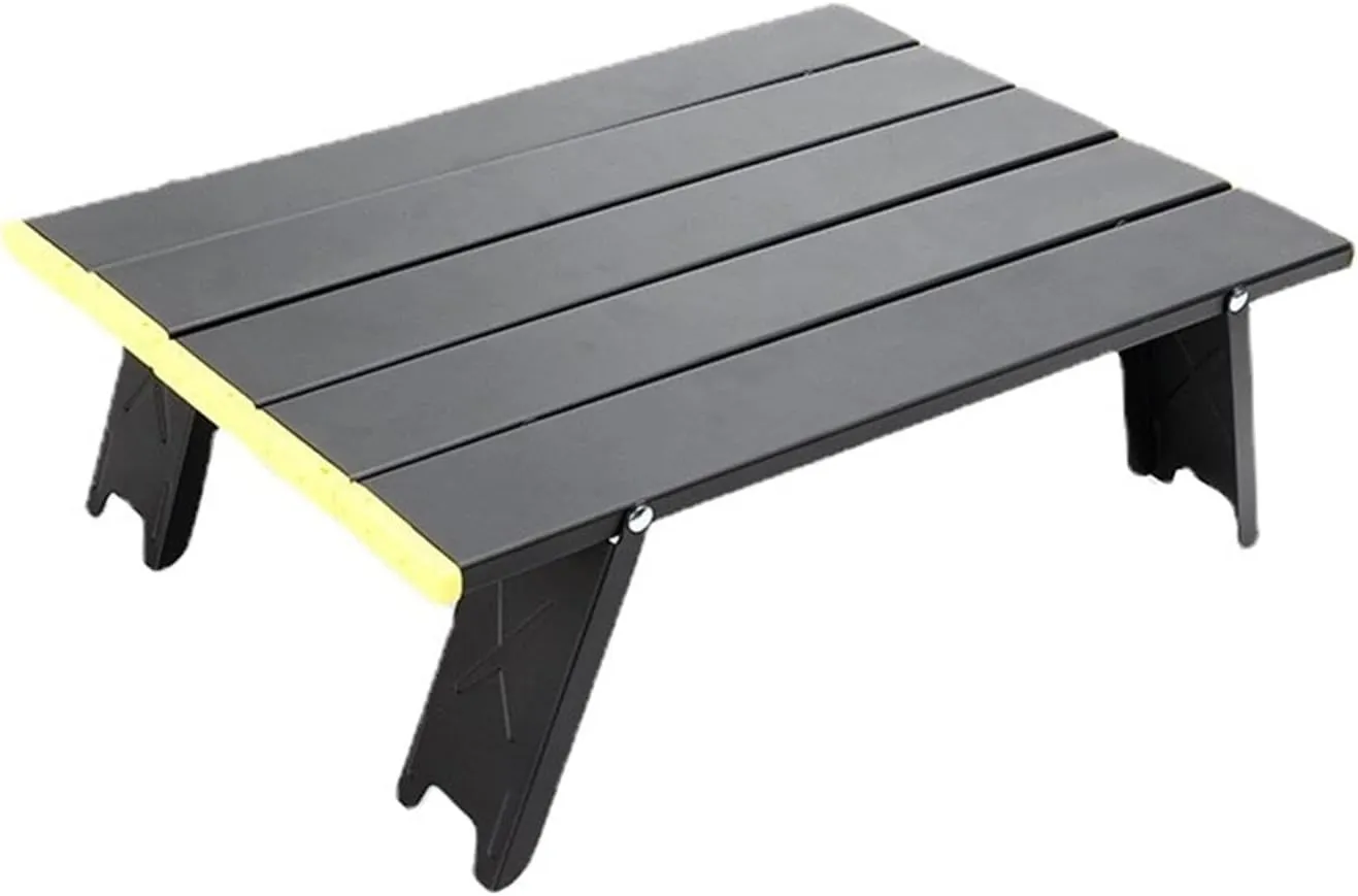 WOLWES Outdoor Aluminum Alloy Folding Table Camping Light Portable Picnic Barbecue Table Simple Mini Table Camping Aluminum Table (Color : 03)