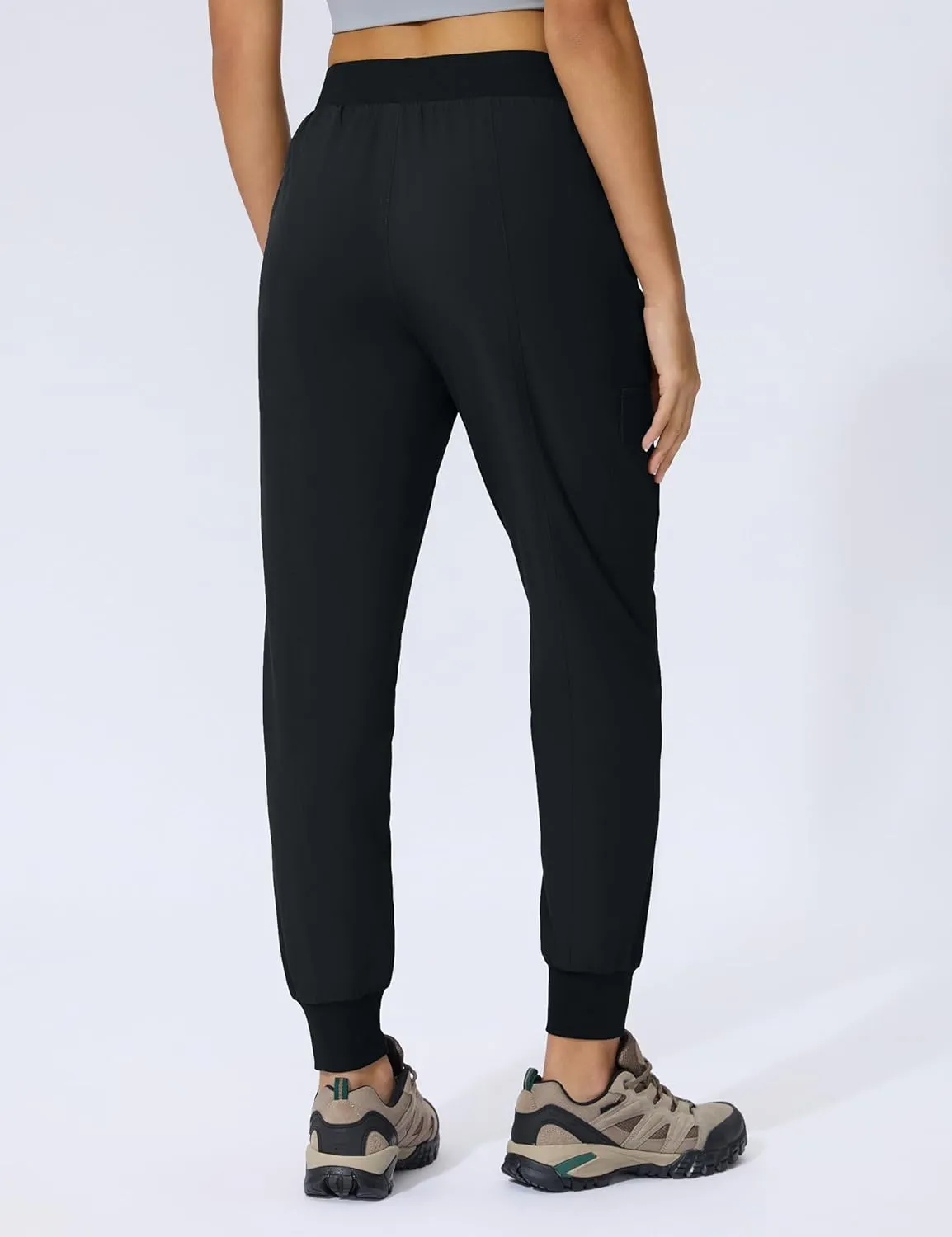 Women's Cargo Joggers Lightweight Hiking Jogger Pants Zipper Pockets Travel Athletic UPF 50 