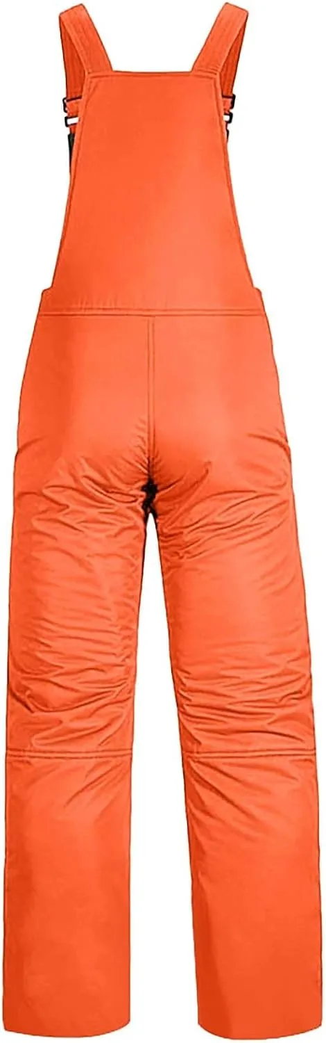 Women'S Insulated Waterproof Ski Bib Overalls Essential Winter Snowboarding Pants Adjustable Shoulder Strap Jumpsuit